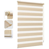 Sekey Double Roller Blind - Clamp-on Duo Roller Blind without Drilling, Window Roller Blind, Privacy & Sun Protection, Yellow Linen